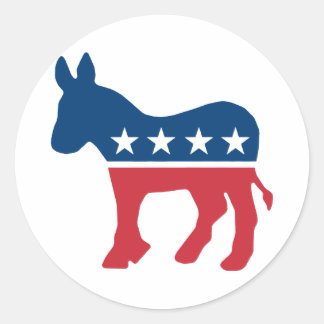 Demokratischer Donkey Runder Aufkleber