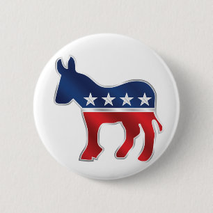 Demokratischer Esel-Knopf Button