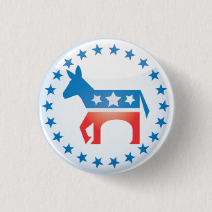 Demokratischer Eselknopf Button