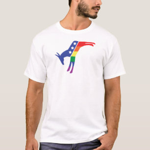 Demokratischer Gay Pride-Esel T-Shirt