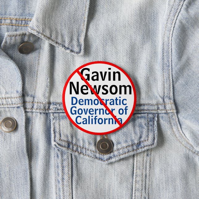 Demokratischer Gouverneur von Gavin Newsom Button (Beispiel)