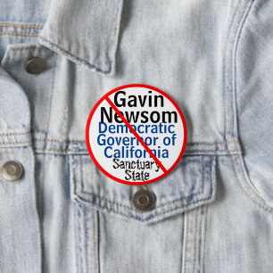 Demokratischer Gouverneur von Gavin Newsom Sanctua Button