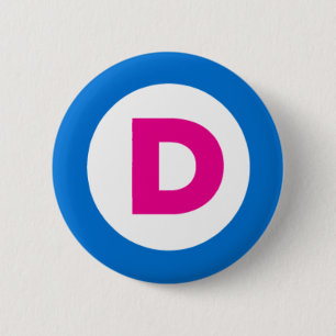 Demokratischer Knopf Button