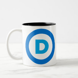 Demokratisches Logo Zweifarbige Tasse