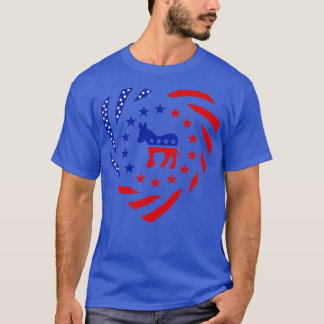 Demokratisches Murican Patriot Flaggenherz T-Shirt