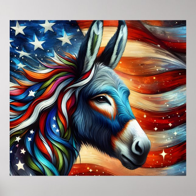 Demokratisches Party Donkey Poster (Vorne)
