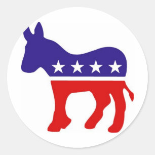 Demokratisches Party Donkey Round Stickers