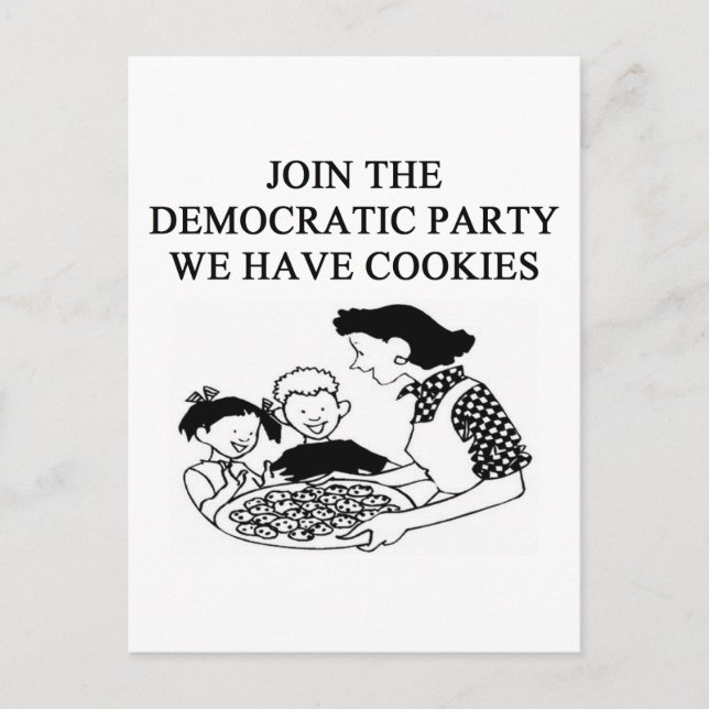 demokratisches Party Einladungspostkarte (Vorderseite)