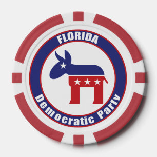 Demokratisches Party Floridas Pokerchips