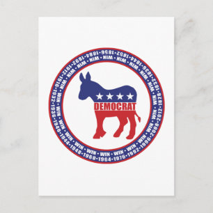 Demokratisches Party gewinnt Einladungspostkarte