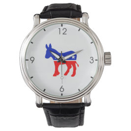 Demokratisches Party Politisches Symbol (Donkey) Armbanduhr
