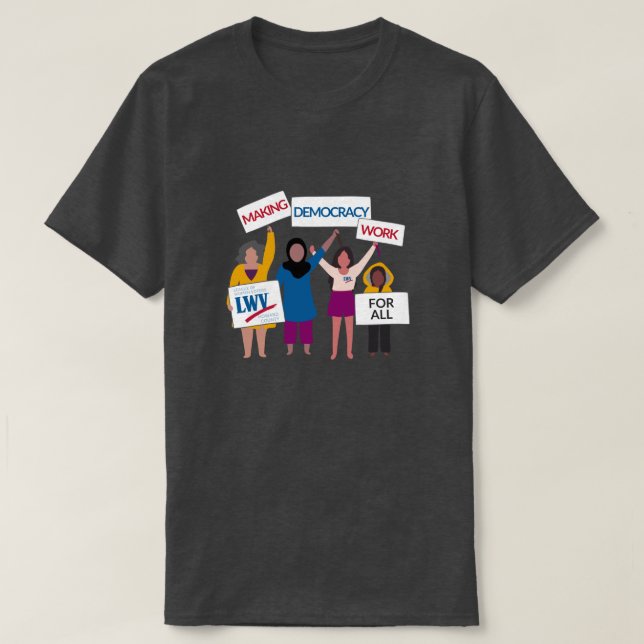 Demokratisierung - Unisex-T-Shirt (Kohle) T-Shirt (Design vorne)