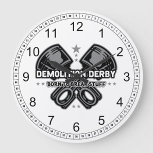Demolierung Derby geboren, Material zu brechen Große Wanduhr