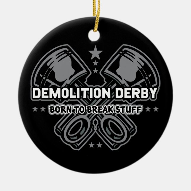 Demolierung Derby geboren, Material zu brechen Keramik Ornament (Vorne)