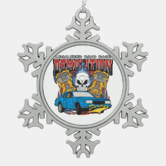 Demolierung Derby Schneeflocken Zinn-Ornament