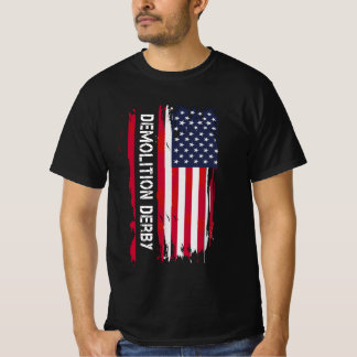 Demolition Derby Patriotic USA Flag T-Shirt