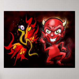 Demon and Butterfly Poster