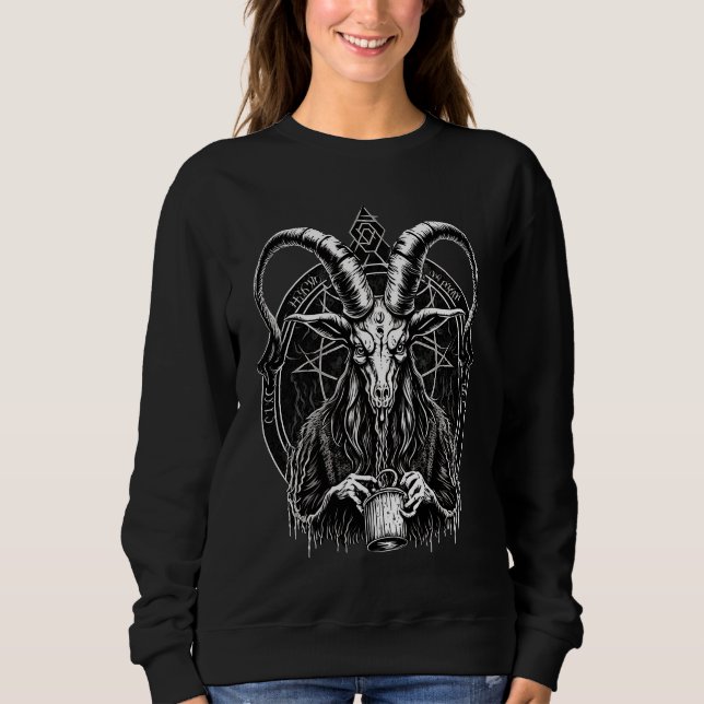 Demon Baphomet  Occult Gothic and Witchcraft Sweatshirt (Vorderseite)