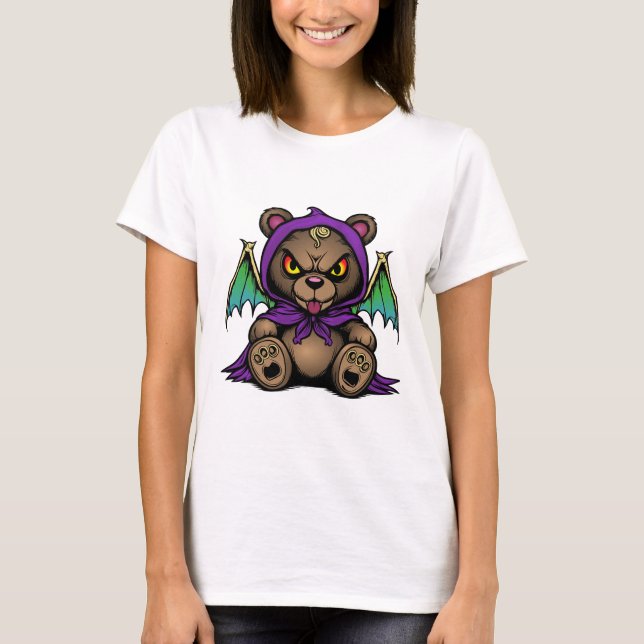 Demon Bear – Cute but Cursed" T-Shirt (Vorderseite)