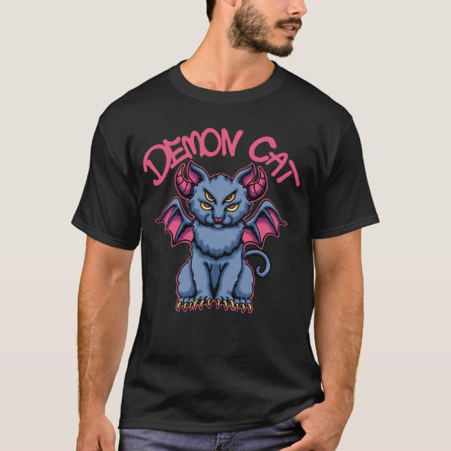 Demon Cat streetwear  T-Shirt (Vorderseite)
