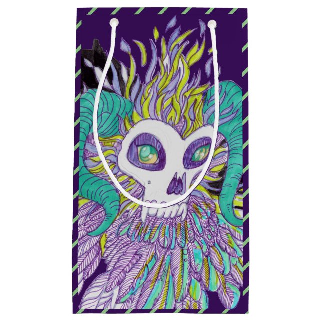 Demon Feathers Spooky Monster Kleine Geschenktüte (Vorderseite)