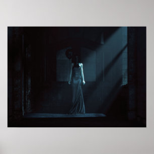 Demon-Frau im Asylbereich - Abstrakte Kunst - Post Poster