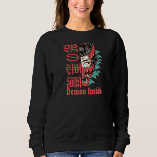 Demon für Backprint In Japanisch Oni Maske Demon M Sweatshirt