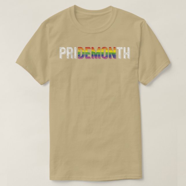 Demon Gay Lesbian LGBT Flag 2022 im Monat Pride  T-Shirt (Design vorne)