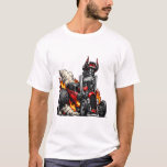Demon Hot Rod T-Shirt<br><div class="desc">Unleash pure power with the Demon Hot Rod! Featuring massive rear tires,  a towering engine with stylized flames,  and demonic horns.</div>