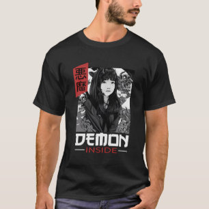 Demon Inside Japanisch Oni Japan Grafik Ästhetik T-Shirt