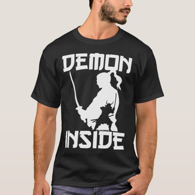 Demon Japanese Warrior Samurai Katana Sword Japan  T-Shirt (Vorderseite)