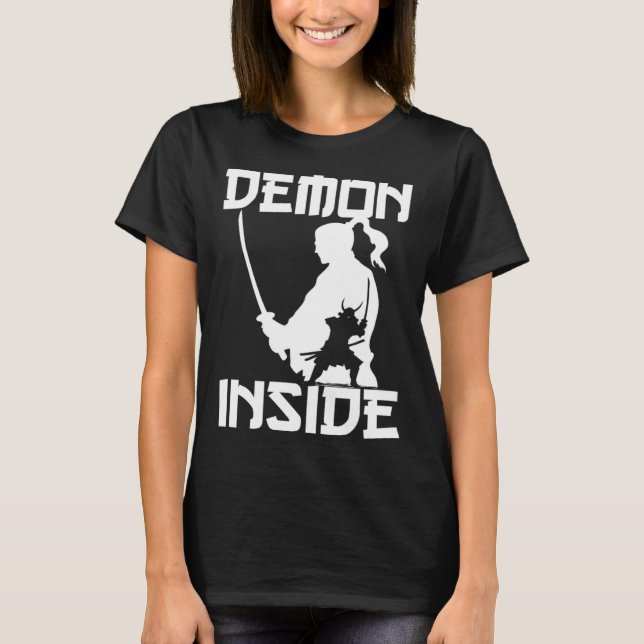 Demon Japanese Warrior Samurai Katana Sword Japan  T-Shirt (Vorderseite)