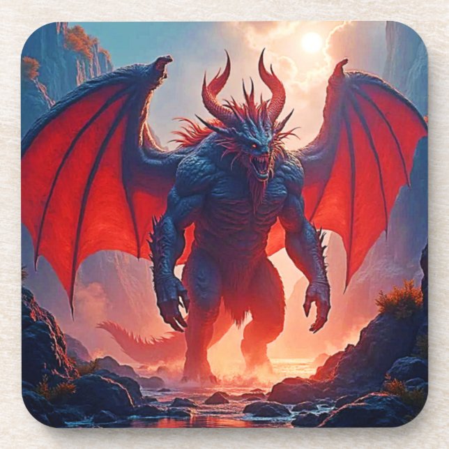 Demon King: Eternal Dragon Shadow Art Getränkeuntersetzer (Vorderseite)