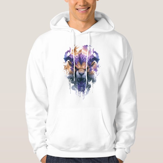 Demon Löwe Beast Mode Kapuzenpullover Hoodie (Vorderseite)