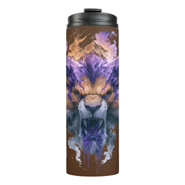 Demon Löwe Reise Trinkbecher Thermosbecher (Vorderseite)
