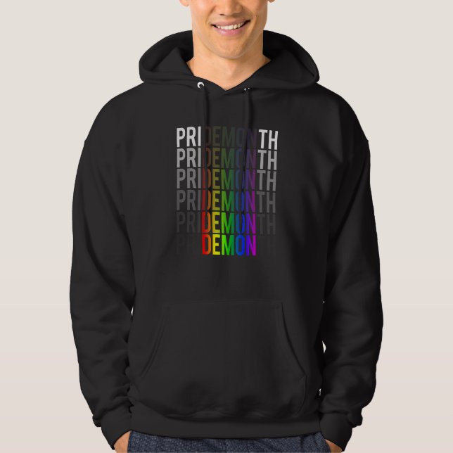 Demon Pride Month LGBT Gay Pride Month Transgender Hoodie (Vorderseite)