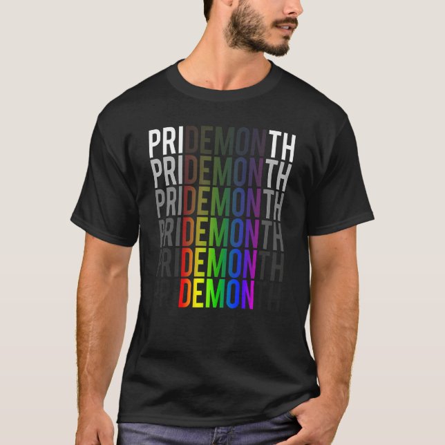 Demon Pride Month LGBT Gay Pride Month Transgender T-Shirt (Vorderseite)