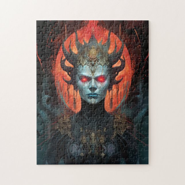 Demon Queen Dark Goddess Fantasy Art Puzzle (Vertikal)