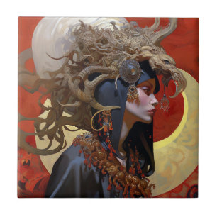 Demon Queen Fantasy Art Fliese