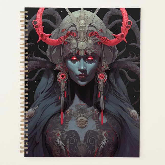 Demon Queen Fantasy Art Planer (Vorderseite)
