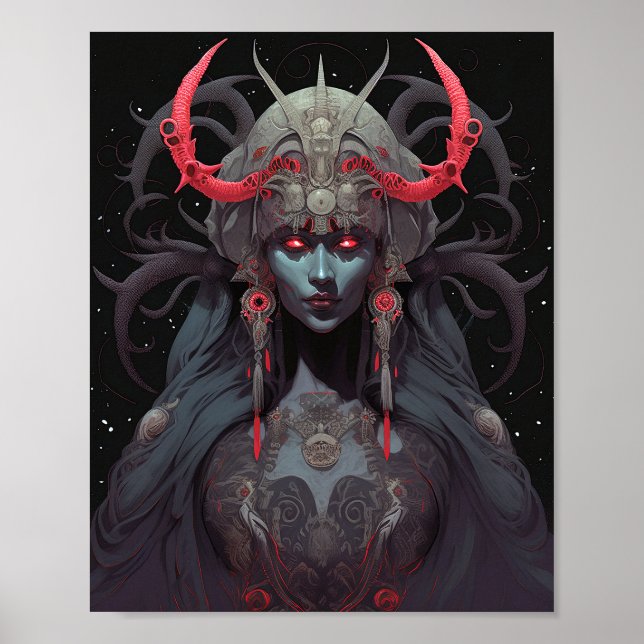 Demon Queen Fantasy Art Poster (Vorne)