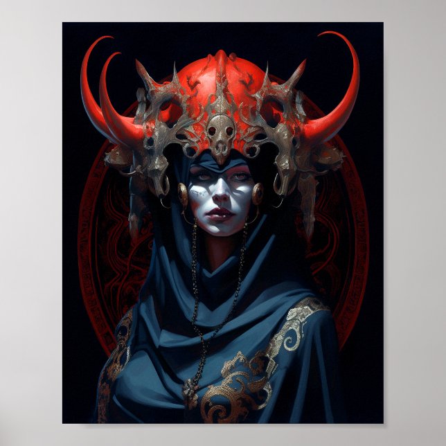 Demon Queen Fantasy Art Poster (Vorne)