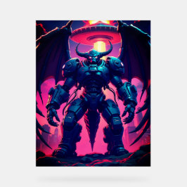 Demon Roboter mit Flügel bei einem UFO Acrylschild