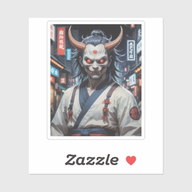 Demon Samurai Aufkleber (Blatt)