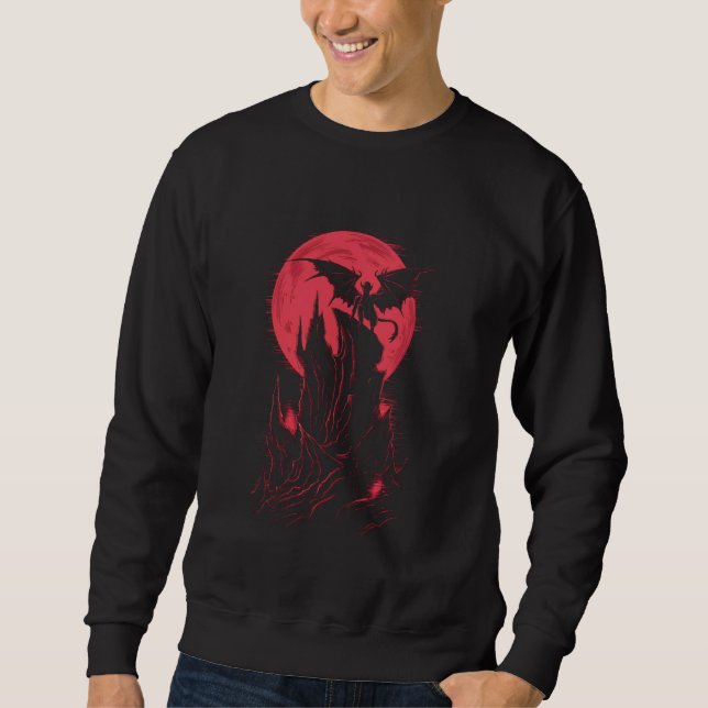 Demon Satanic Occult Gothic Devil Halloween Costum Sweatshirt (Vorderseite)