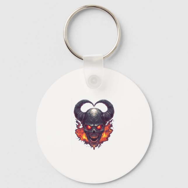 Demon Skull Firestorm Schlüsselanhänger (Vorderseite)