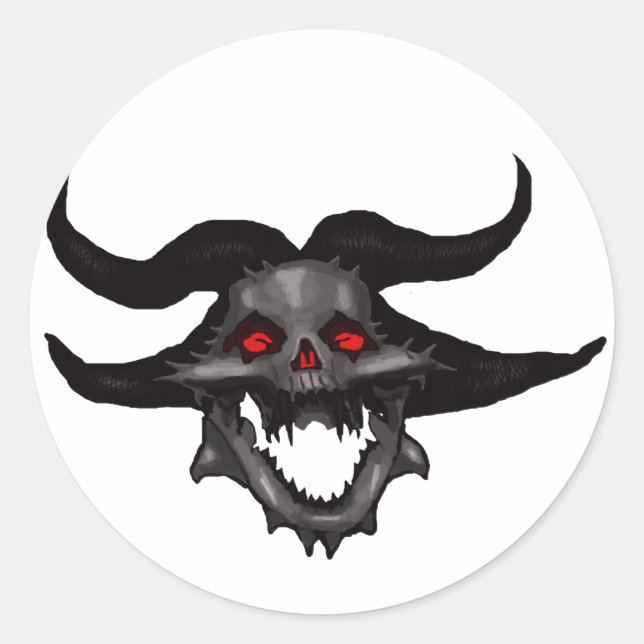 Demon Skull Stickers (Vorderseite)
