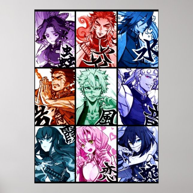 Demon Slayer Hashira Pillars Poster (Vorne)