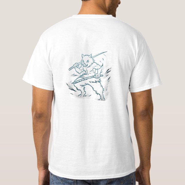 Demon Slayer Inosuke inspiriert T-Shirt (Rückseite)