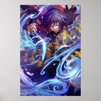 Demon Slayer Kimestu no Yabai Giyu Tomioka Poster